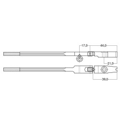 Trzonki fortepianowe grabowe` Kawai starego typu` rolki Ø 10 mm