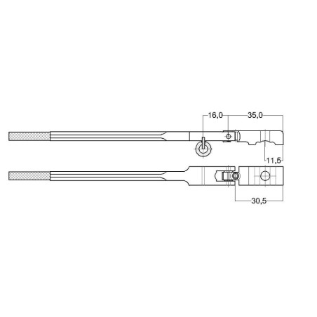 Trzonki fortepianowe` klon`  S&S typ New York` rolki Ø 10 mm