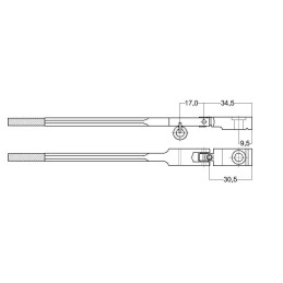 Trzonki fortepianowe` grab` Yamaha nowego typu` rolki Ø 10 mm