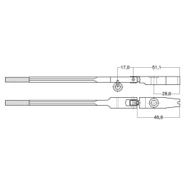 Trzonki fortepianowe` grab` Yamaha starego typu` rolki Ø 10 mm