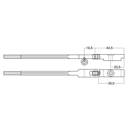 Trzonki fortepianowe` grab` typ Knabe` rolki Ø10 mm