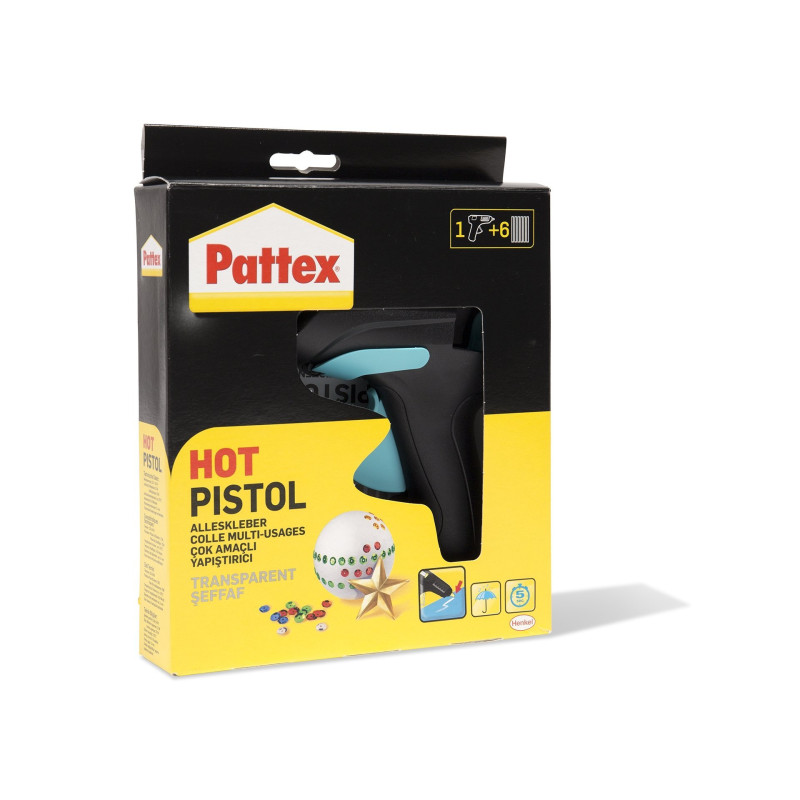 Pattex Pistolet termiczny + 6 pałeczek kleju